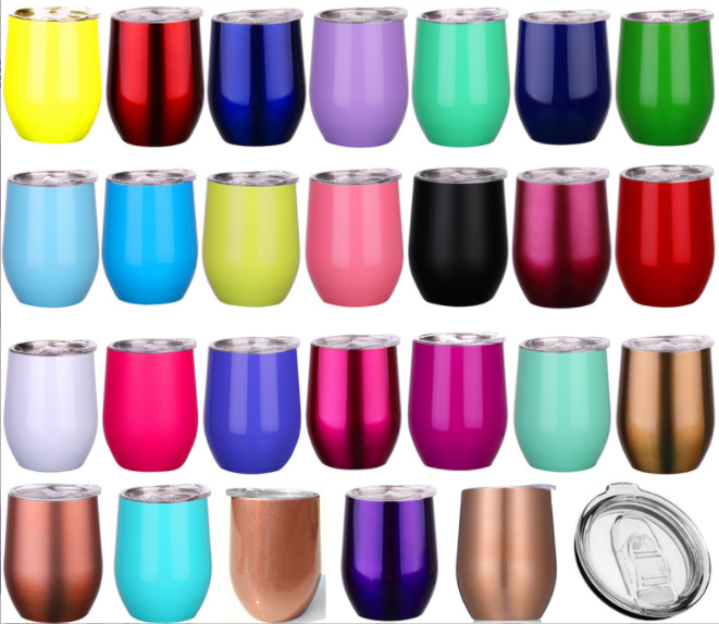 12oz Double Wall Stainless Steel Wine Tumbler – Colorful Insulated Cup for Custom Logo & Design Printing