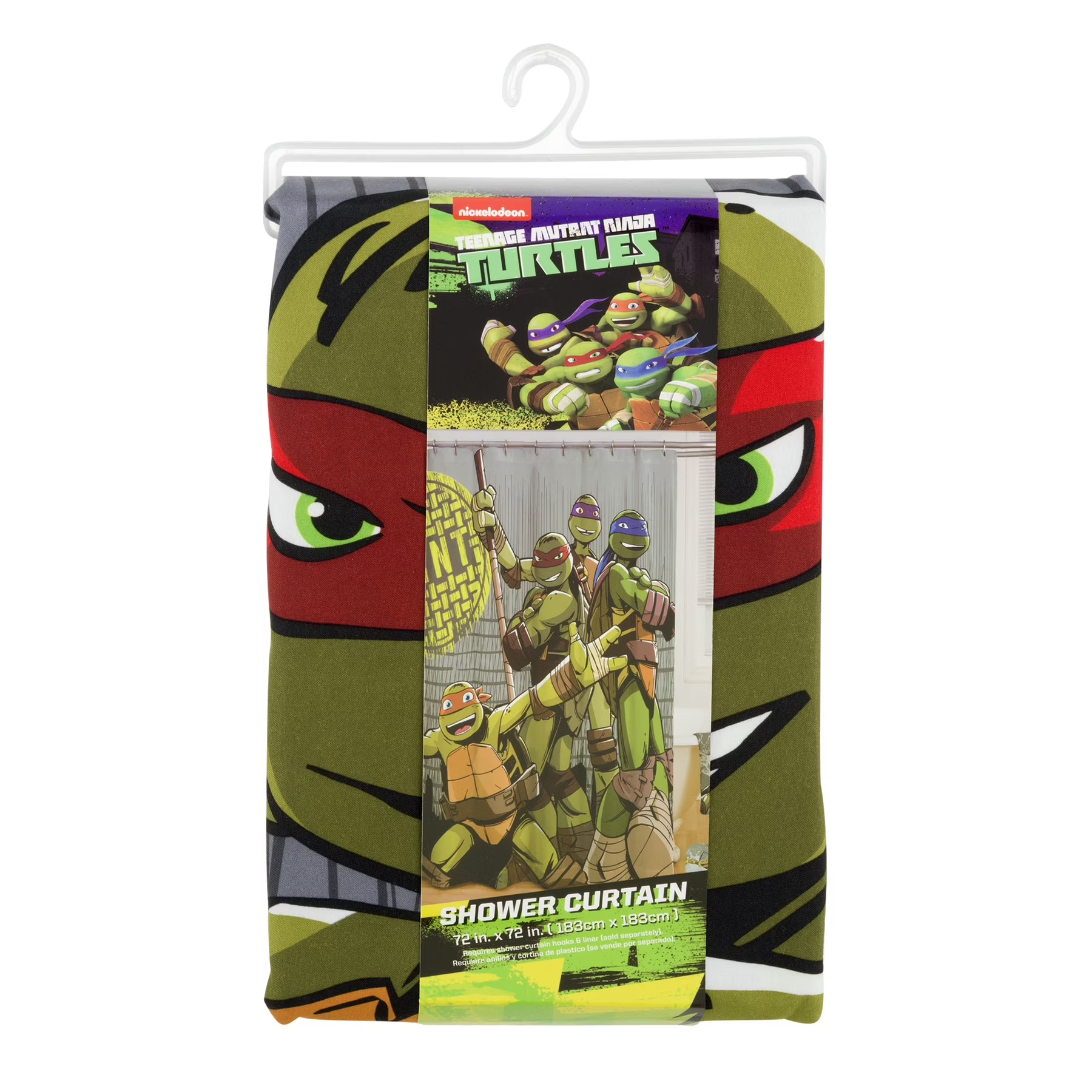 Nickelodeon Teenage Mutant Ninja Turtles 72" x 72" Shower Curtain, 1 Each