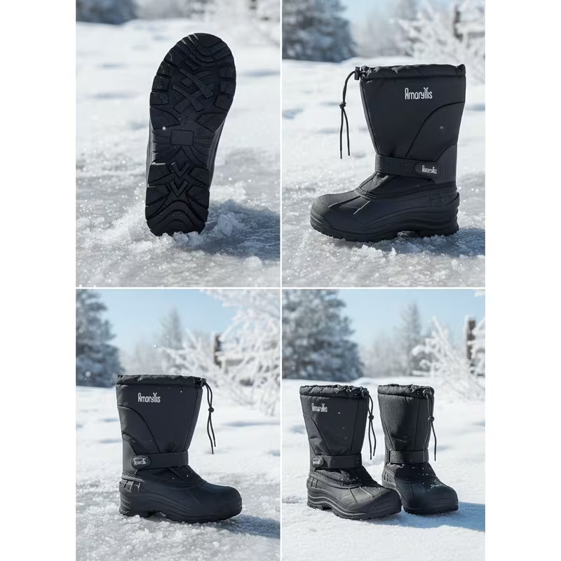 Men’s Waterproof Winter Snow Boots – Thermal Insulated Anti-Slip Cold Weather Outdoor Boots for Snow, Hiking & Winter Work