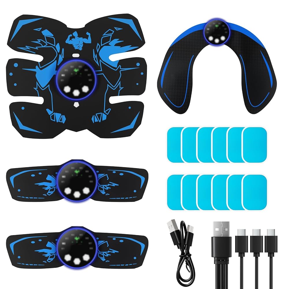 Smart Abdomen EMS Muscle Toner – Wireless Abs Trainer & Body Muscle Stimulator for Home Workout