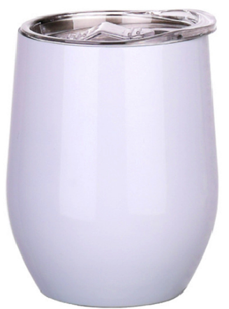 12oz Sublimation Stainless Steel Wine Tumbler – Double Wall Insulated Custom Printing Mug for DIY Gifts