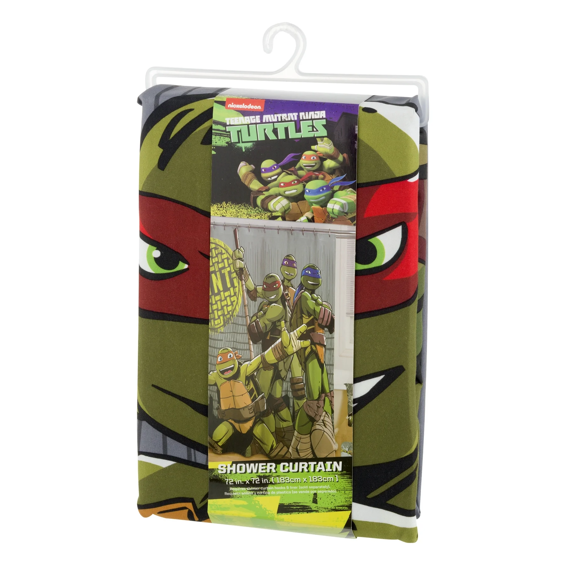 Nickelodeon Teenage Mutant Ninja Turtles 72" x 72" Shower Curtain, 1 Each