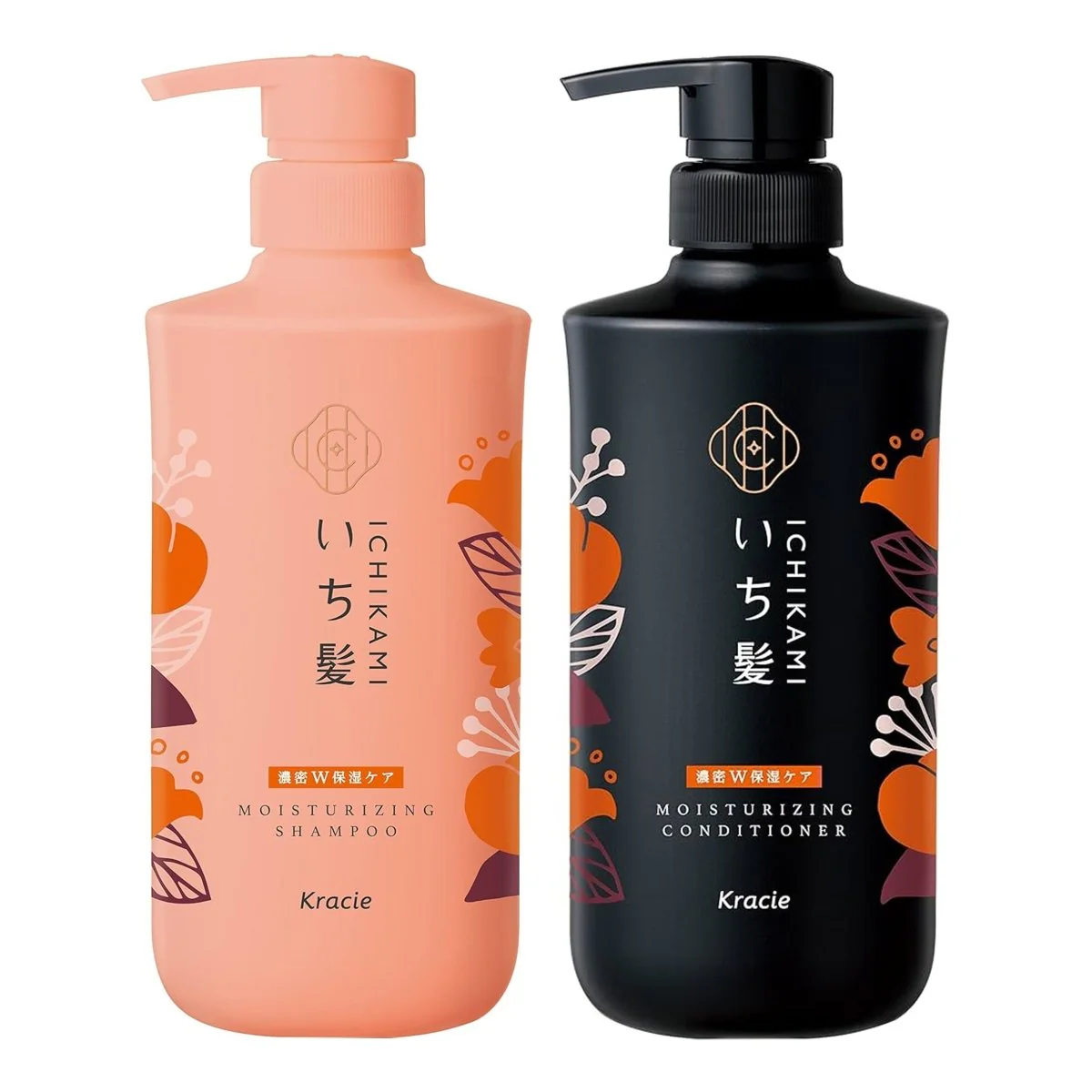 ICHIKAMI Moisturizing Shampoo & Conditioner Set – Japanese Botanical Hair Care by Kracie (480ml x2)