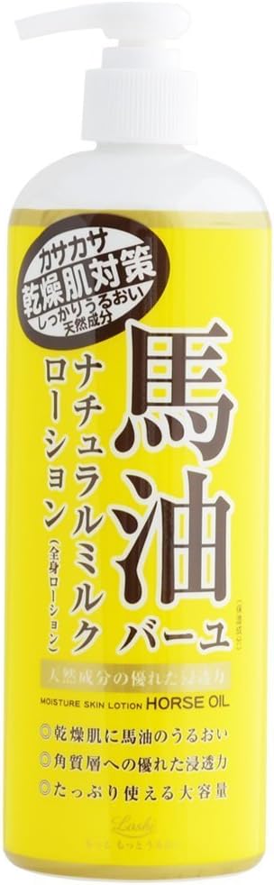 Loshi Rossi Moist Aid Horse Oil Natural Milk Lotion, 485ml