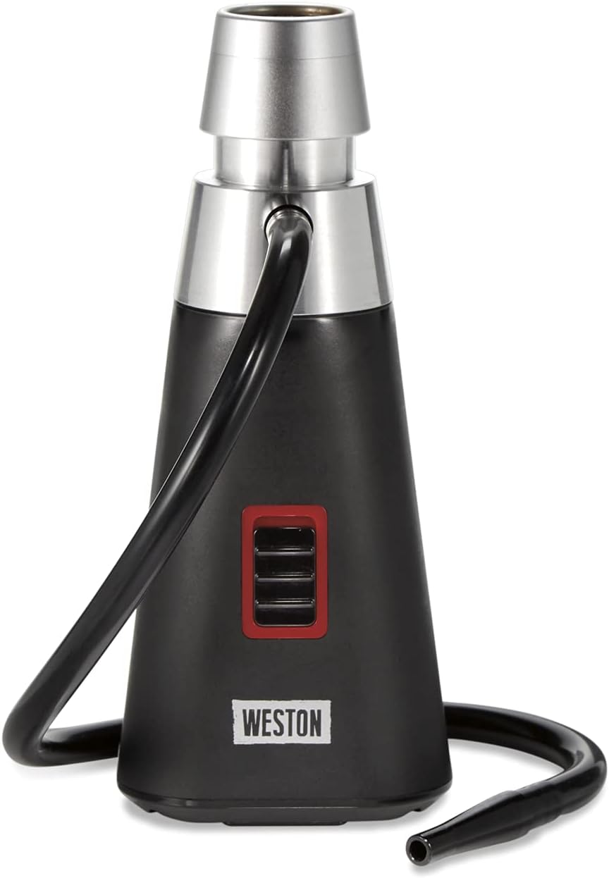 WESTON BRANDS Smoking Gun, Handheld Infuser for Meat, Cocktails, Cheese, Fish, with 4 Mesh Screens, 18” Hose, Wood Chip Starter Pack, Black (41-0801-W)