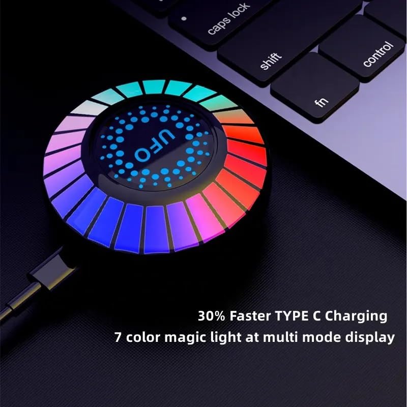 Printme K 90 TWS Wireless Earbuds, V 5.3, ipx7 Waterproof Gaming Earphones, Low Latency, UFO Shape OEM Magic Light, Super Bass