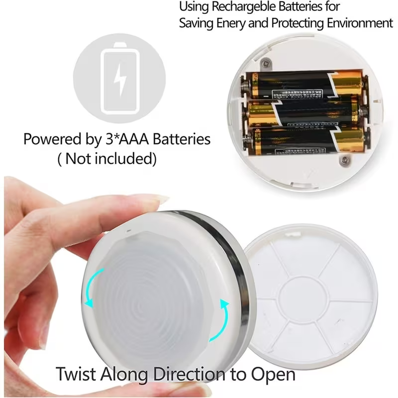 6 Pack LED Puck Lights with Remote Control – Battery Operated Under Cabinet Lighting, Dimmable Closet & Kitchen Lights