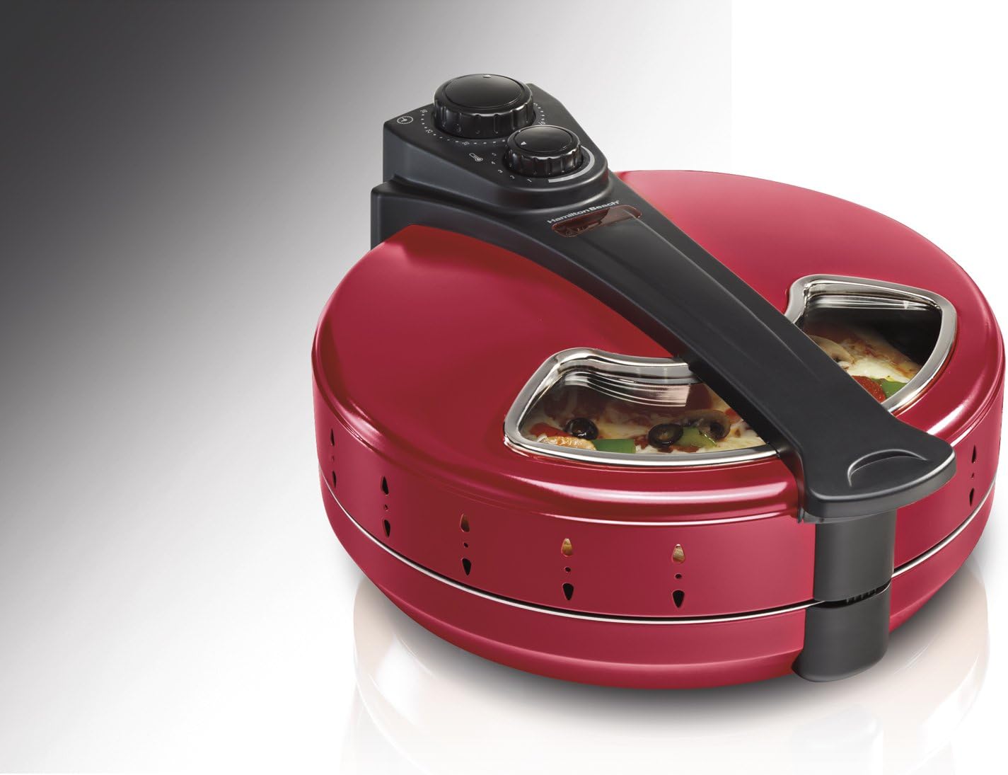 Hamilton Beach 31700 Pizza Maker, 12 Inch Pizza Cooker, Red