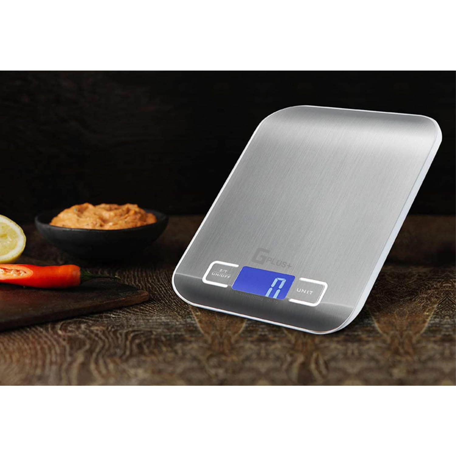 Digital Kitchen Scale, Highly Accurate 5000g/11lb x 0.1oz, Food Scale for Cooking, Baking and Weight Loss, Kitchen Scale with Backlit - Batteries Included