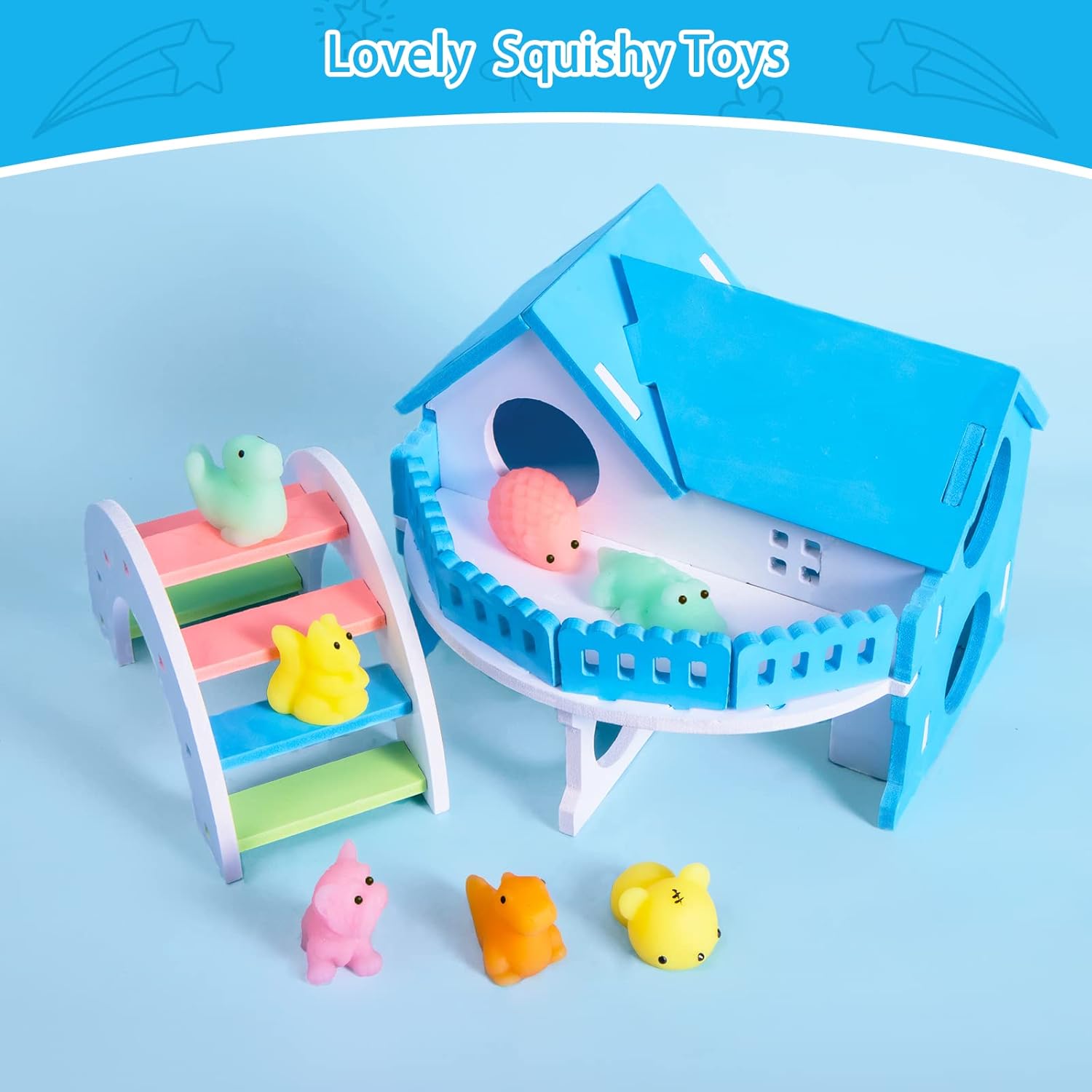 Nuseya Squishy Toy Set for Kids – Slow Rising Soft Squishy Stress Relief Toys – Cute Animal Squishy Pack – 3+