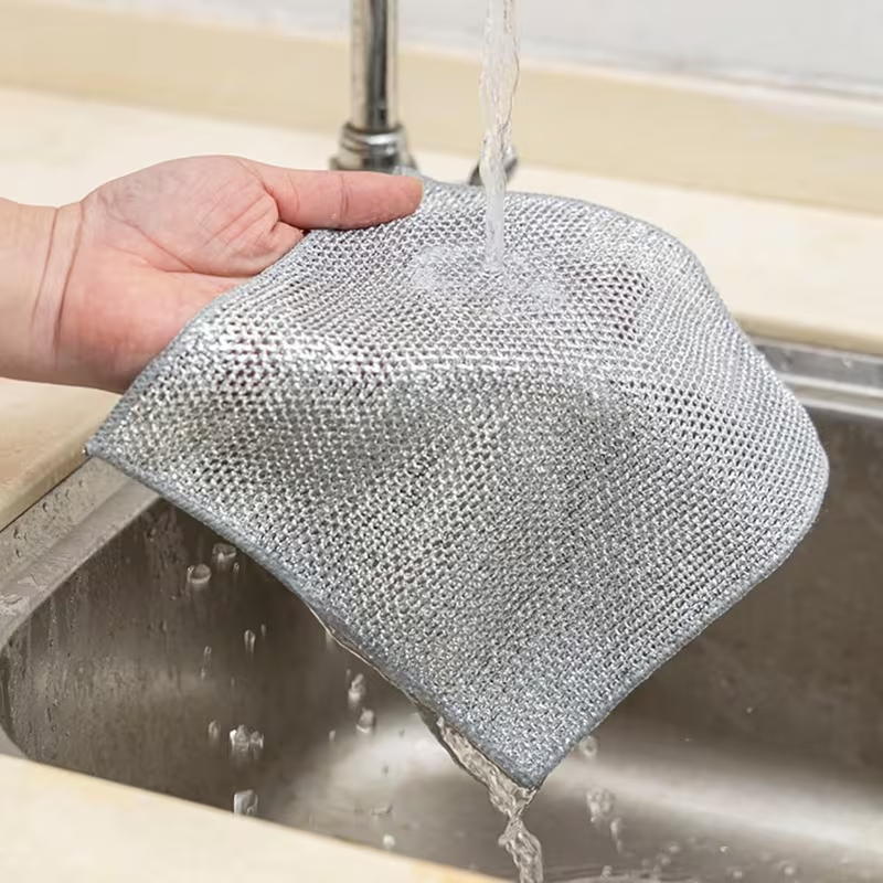 Multipurpose Non-Scratch Wire Dishcloth – Reusable Kitchen Cleaning Cloth for Dishes, Sinks, Counters & Stove Tops (10 / 30 PCS)