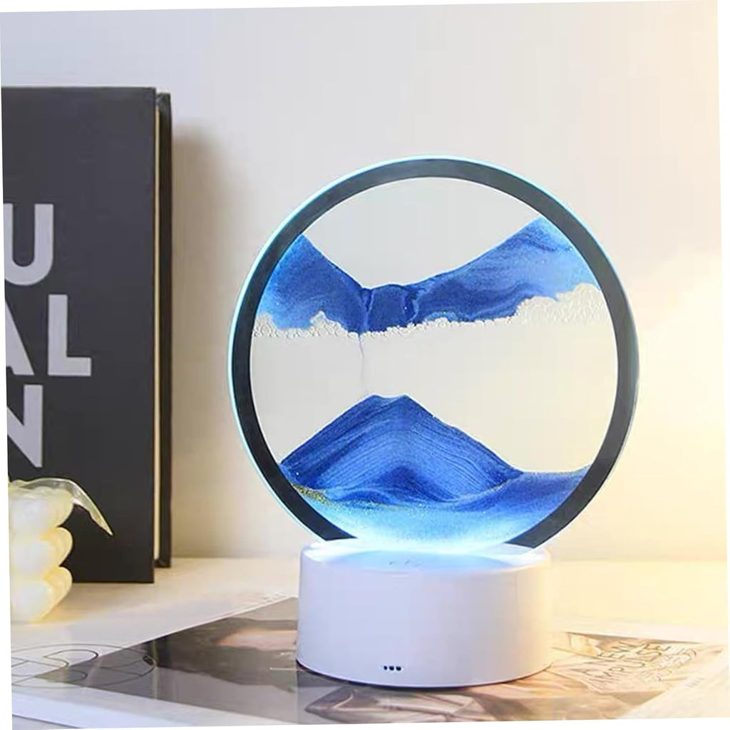 3D Flowing Sand Art Desk Lamp – LED Moving Sand Landscape Decorative Night Light