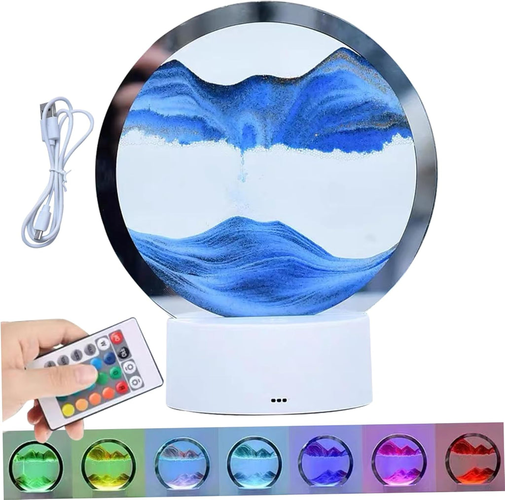 3D Flowing Sand Art Desk Lamp – LED Moving Sand Landscape Decorative Night Light