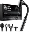 Massage Gun with Extension Handle,Back Massager Tool,U-shaped Massage