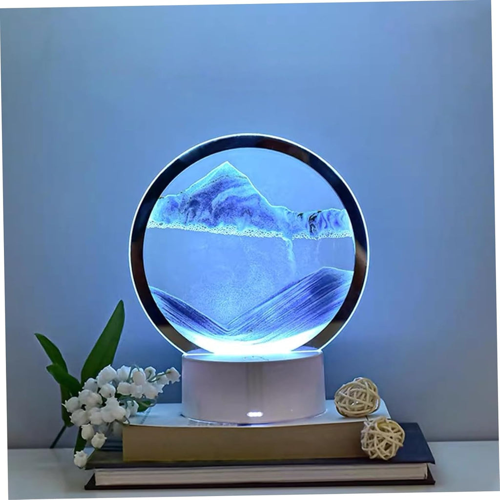 3D Flowing Sand Art Desk Lamp – LED Moving Sand Landscape Decorative Night Light