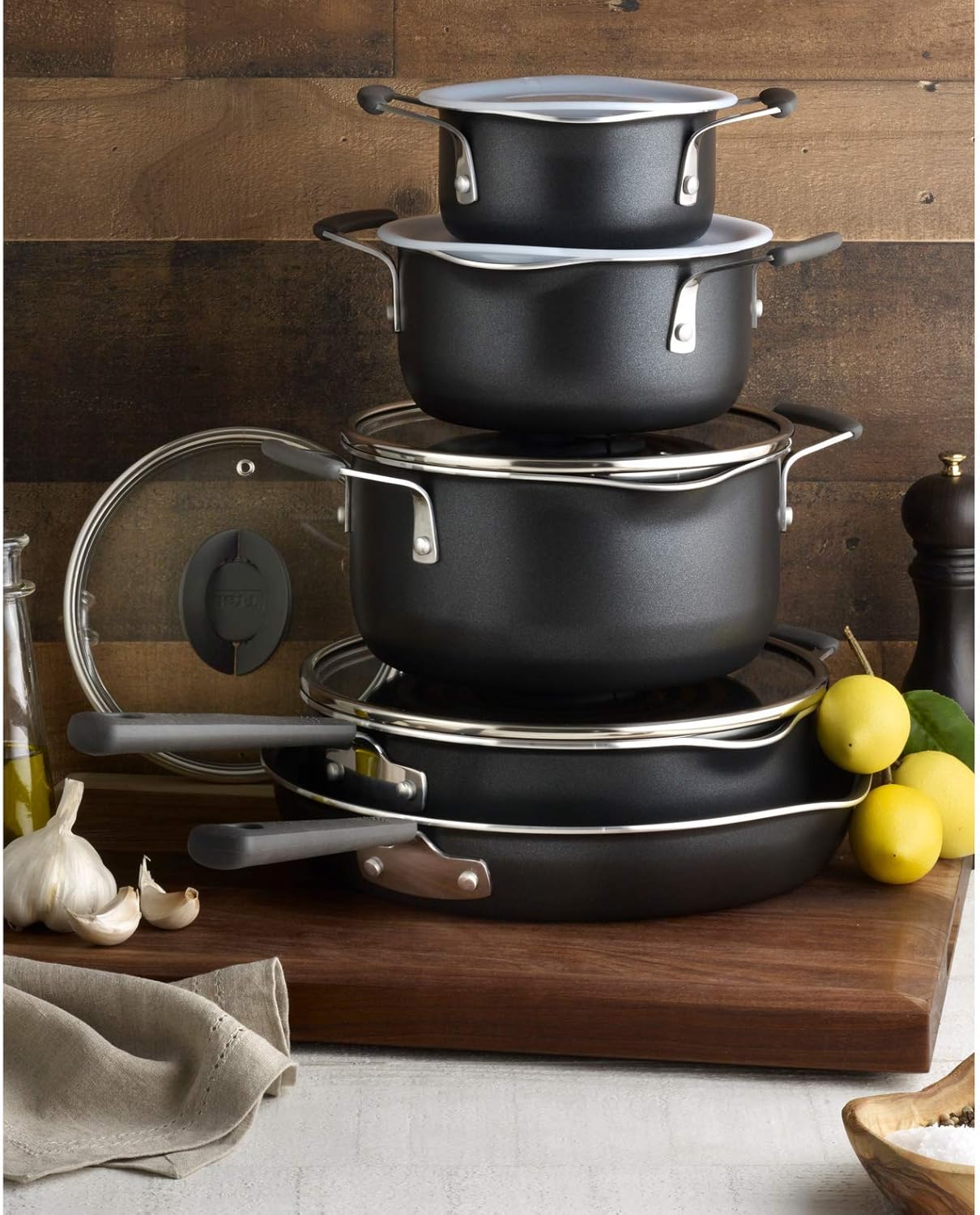 T-FAL Non-Stick Stackables 10pc Cookware Set