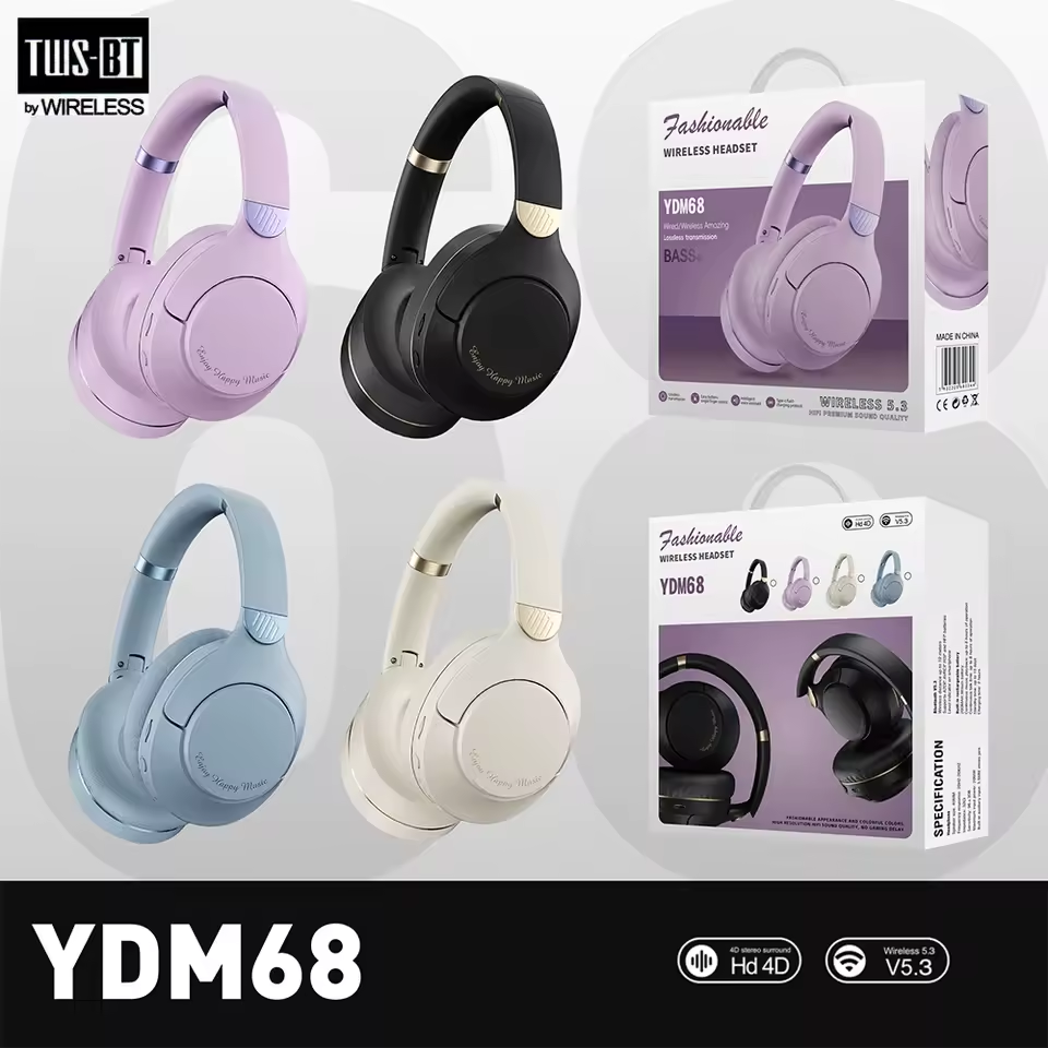 Original Bluetooth 5.3 Headphones Hi-Res Audio Over-Ear Wireless Bluetooth Earphones Professional Stereo Headset Support TF card