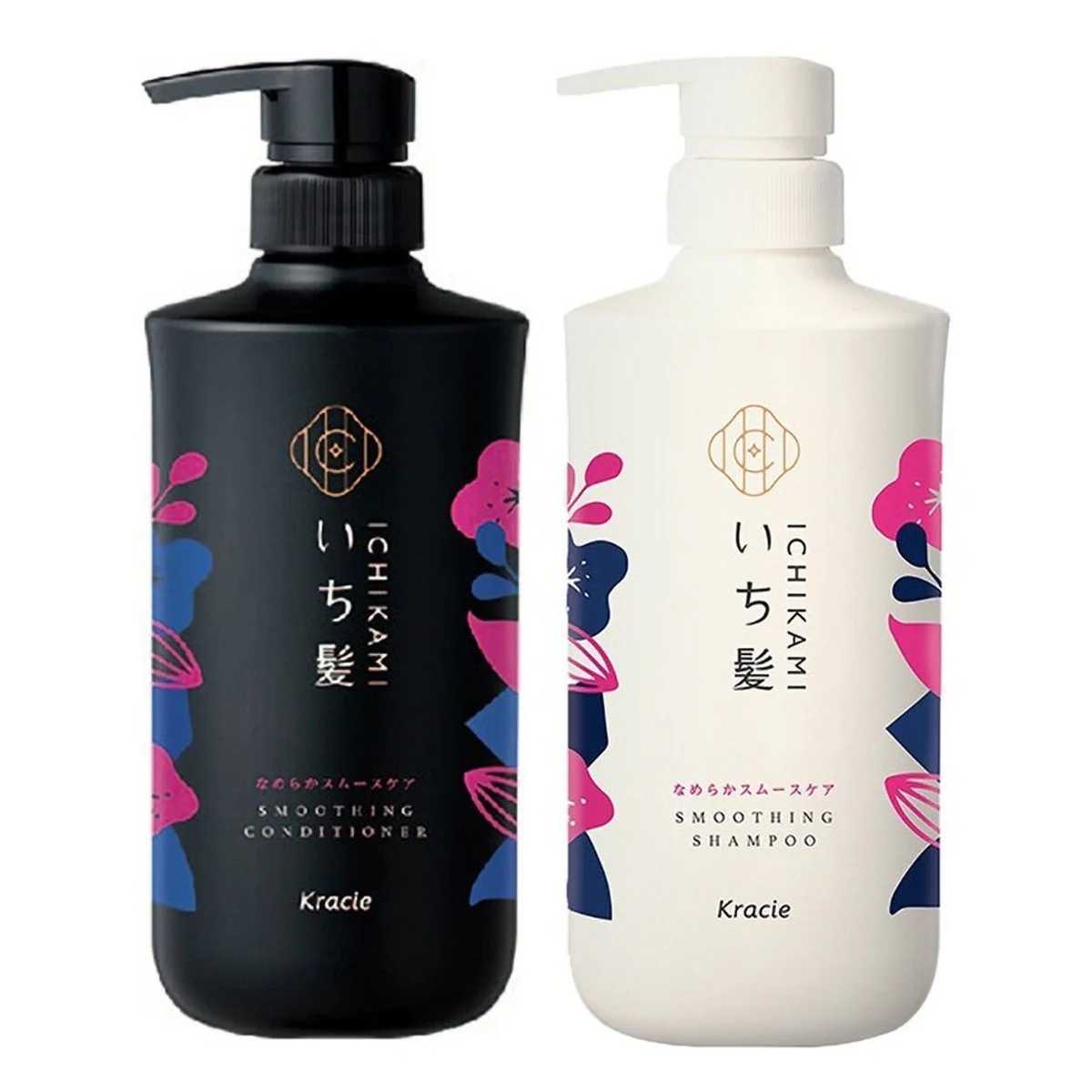 ICHIKAMI Smooth & Smoothing Shampoo + Conditioner Set – Japanese Botanical Hair Care by Kracie