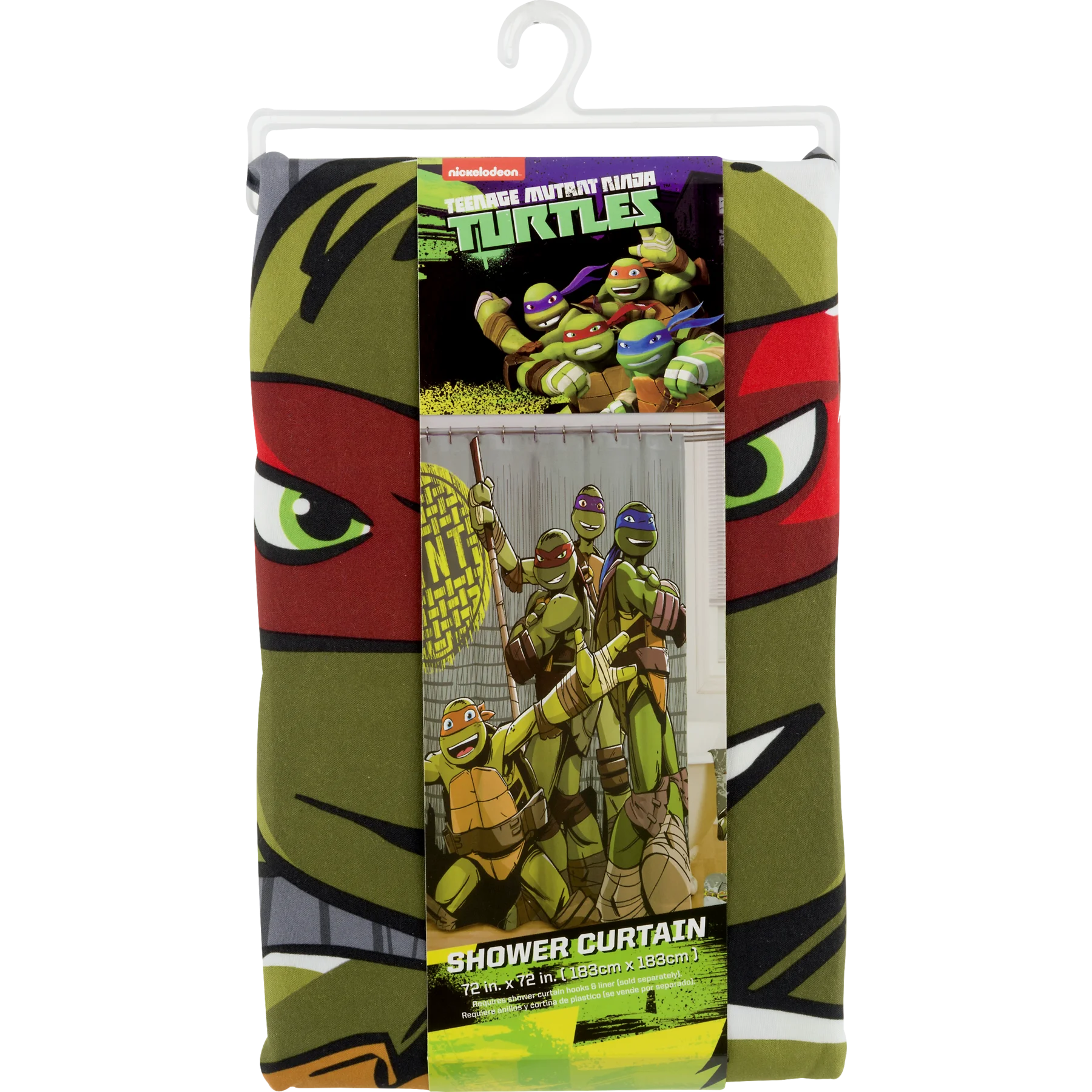Nickelodeon Teenage Mutant Ninja Turtles 72" x 72" Shower Curtain, 1 Each