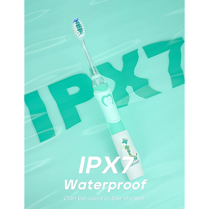 SEAGO Kids Electric Toothbrush with LED Rainbow Light