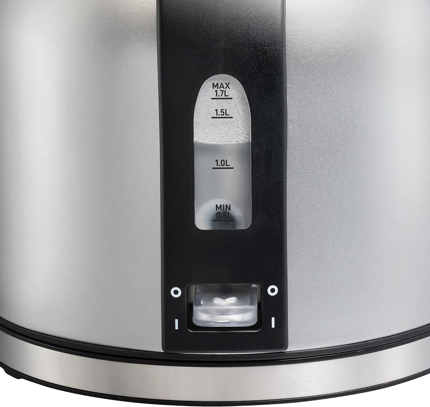 Proctor Silex Electric Dome Kettle, 1.7 Liter Capacity, Temperature Gauge, Stainless Steel, 41035C Grey
