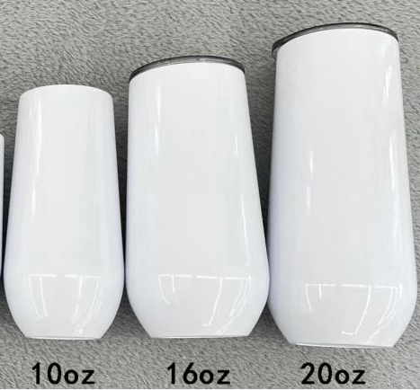 304 Stainless Steel Sublimation Wine Tumbler with Lid – Double Wall Insulated Custom Printing Cup (10oz / 16oz / 20oz)