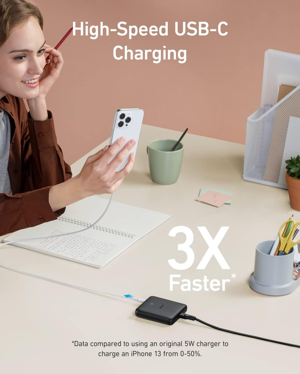 Anker PowerPort Atom III 65W Slim USB-C Charger – Ultra Thin Fast Charging Adapter for MacBook, iPad, iPhone, Samsung & USB-C Devices