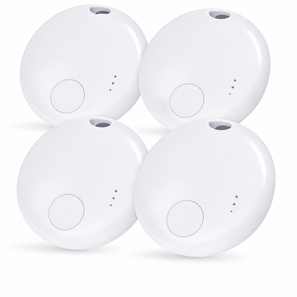 Bluetooth Item Tracker 4 Pack – Smart Key Finder Compatible with Apple Find My, GPS Locator for Keys, Wallet, Luggage & Pets