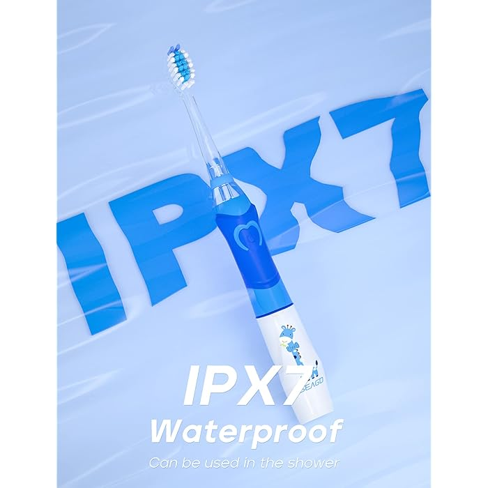 SEAGO Kids Electric Toothbrush with LED Rainbow Light