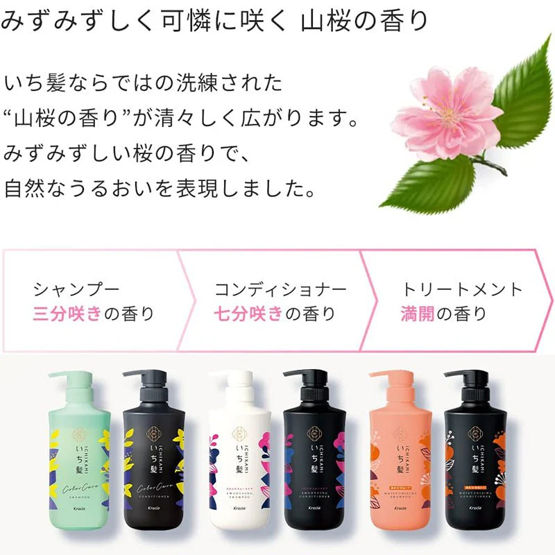 ICHIKAMI Smooth & Smoothing Shampoo + Conditioner Set – Japanese Botanical Hair Care by Kracie