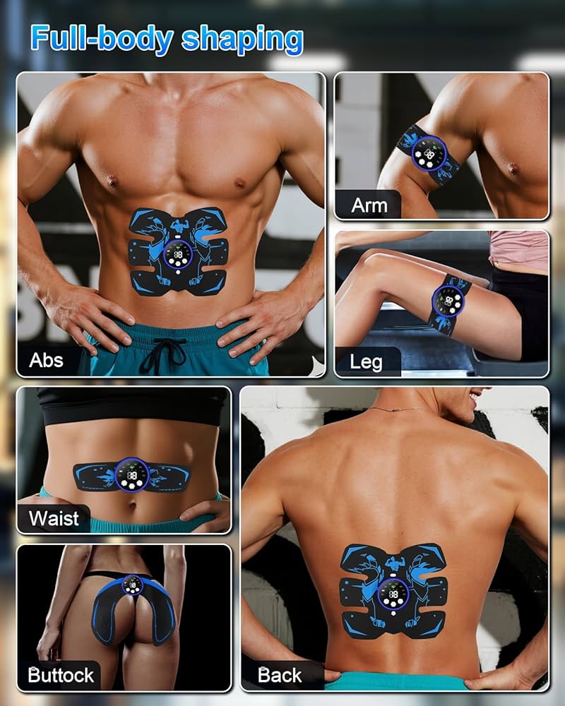 Smart Abdomen EMS Muscle Toner – Wireless Abs Trainer & Body Muscle Stimulator for Home Workout