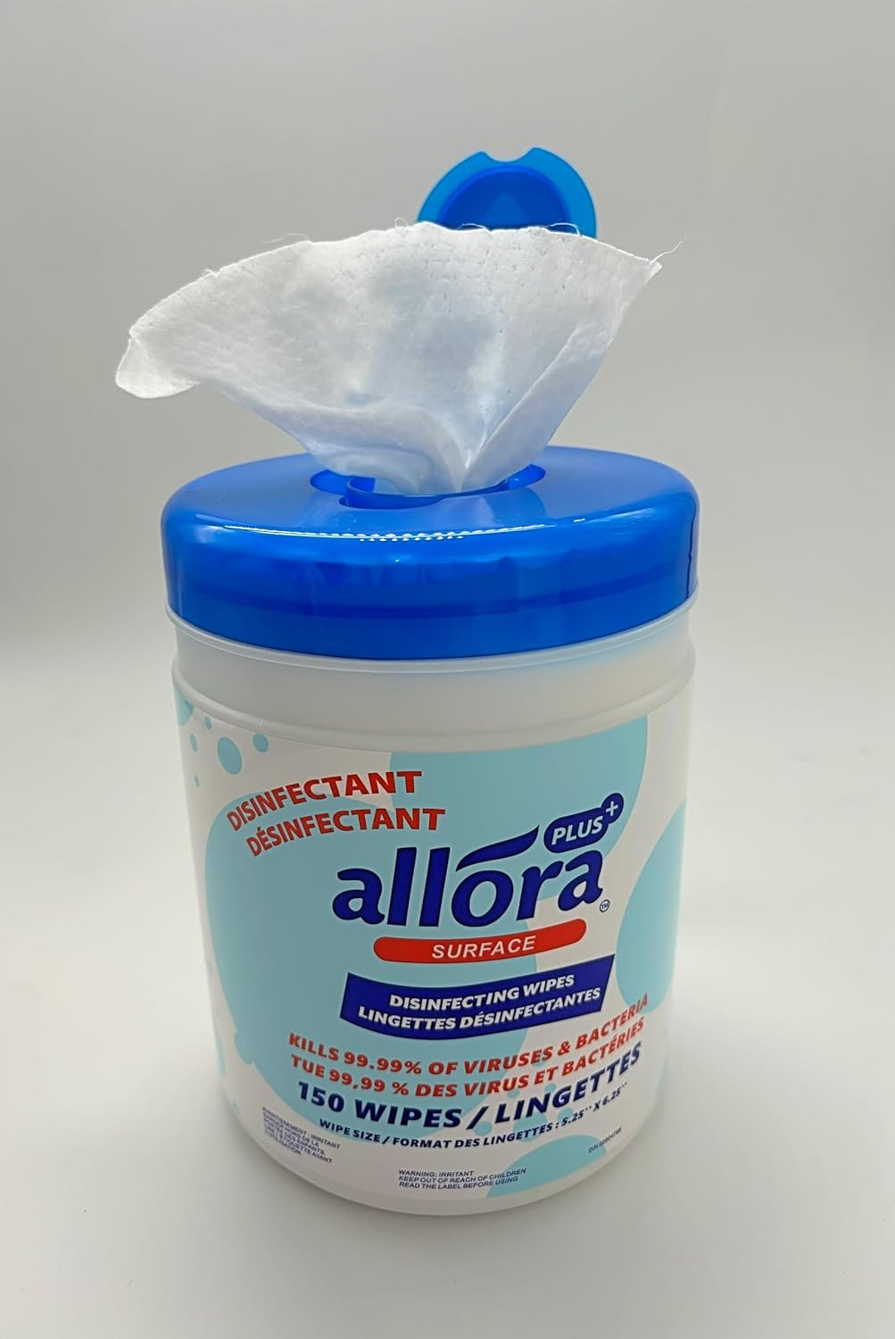 Allora Surface Cleaning Commercial Wipes, Single Pack 150-Wipe Tubs