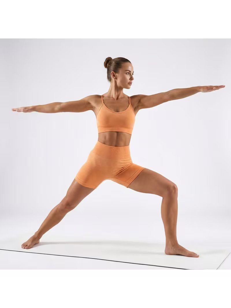 Women’s Seamless Workout Set – 2 Piece High Waist Yoga Shorts & Sports Bra Activewear Gym Outfit