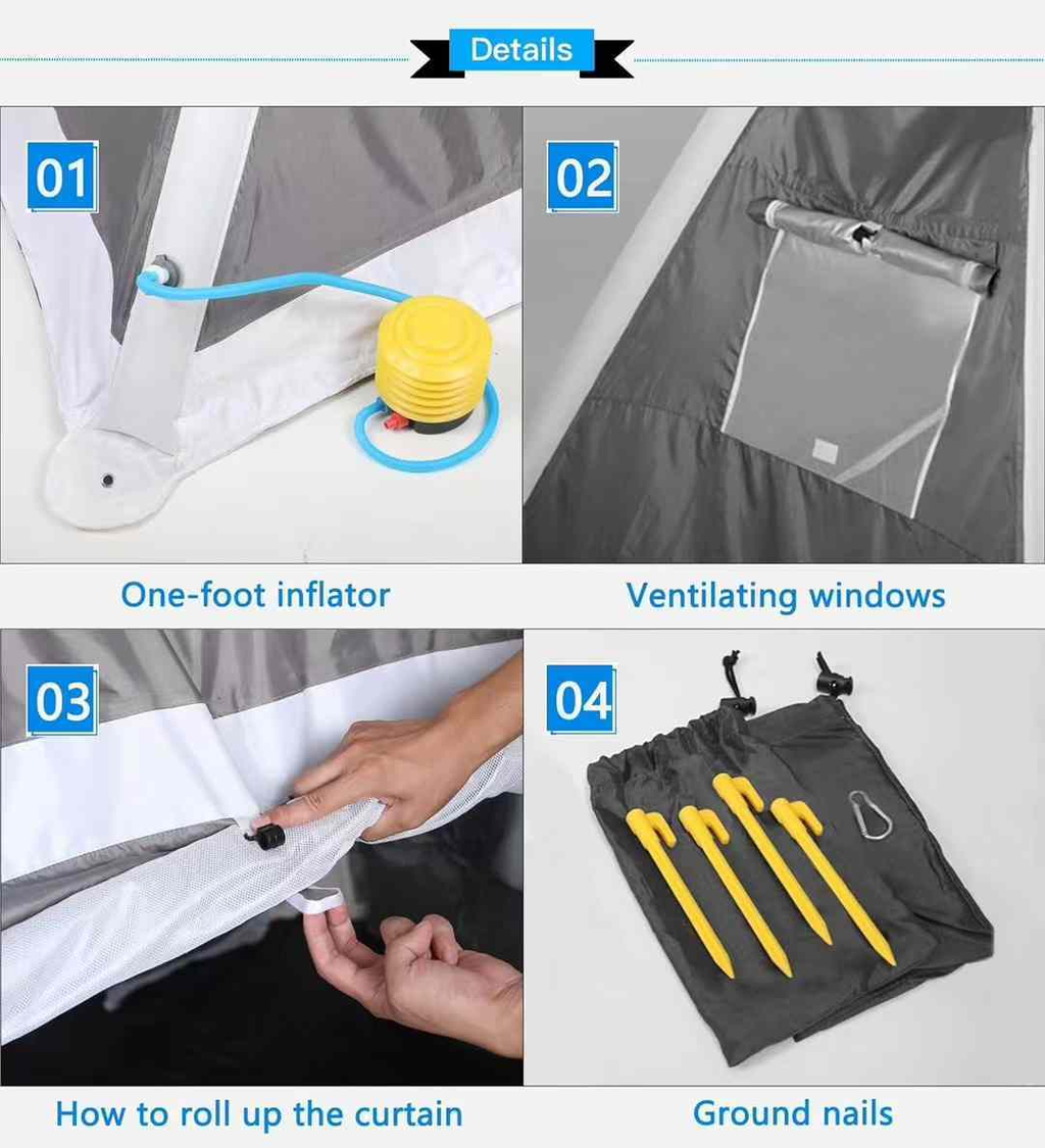 【Topued】Easy-Pull 2-Person Inflatable Air Tent Beach Tent Camping Tent Play Tent