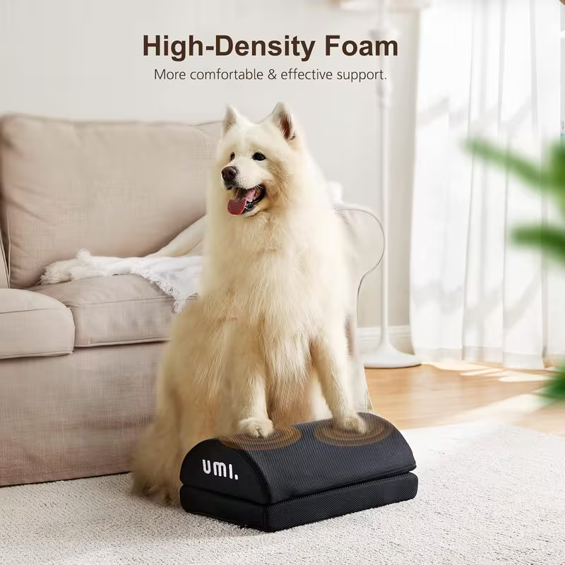 Ergonomic Adjustable Footrest Cushion with Memory Foam – Under Desk Foot Stool for Office, Home & Travel