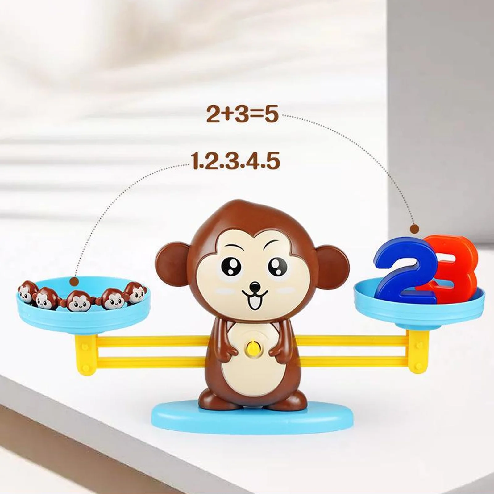 Monkey Balance Math Game, Math Counting Toys Fun Easy To Install For Kids For Home