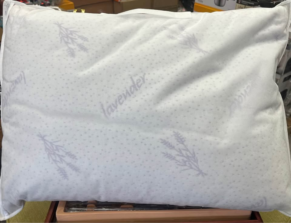 Rest. Lavender Infused Pillow – Standard/Queen Size 20 x 28 in (51 x 71 cm) Hypoallergenic Machine Washable Pillow