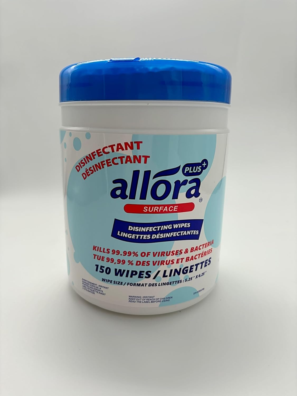 Allora Surface Cleaning Commercial Wipes, Single Pack 150-Wipe Tubs
